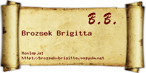 Brozsek Brigitta névjegykártya