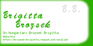 brigitta brozsek business card